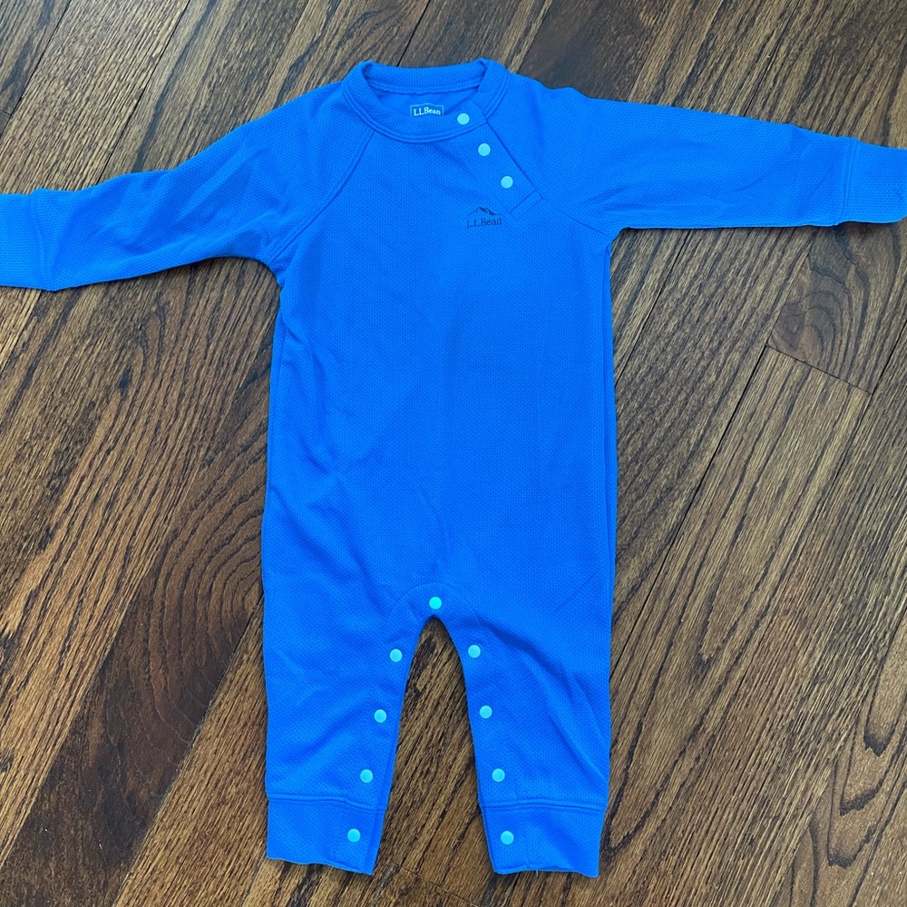 LL Bean 6-12MWicked Warm Underwear, One-Piece - Tags on